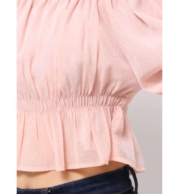 MERCURYDUO「2WAYオフショル五分袖シャーリングブラウス」|シャツ・ブラウス|