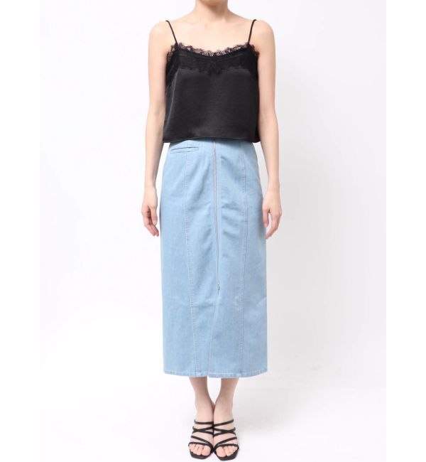 MERCURYDUO「サテンレースキャミ」|シャツ・ブラウス|