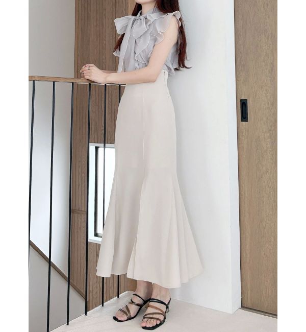 MERCURYDUO「オーガンジー配色メローブラウス」|シャツ・ブラウス|