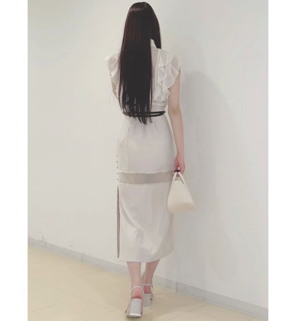 MERCURYDUO「オーガンジー配色メローブラウス」|シャツ・ブラウス|