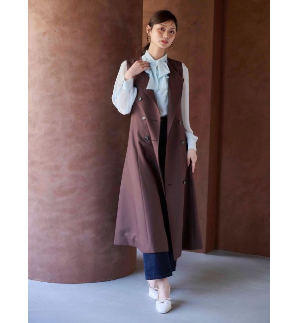 MERCURYDUO「シフォンラッフルフリルボウタイブラウス」|シャツ・ブラウス|