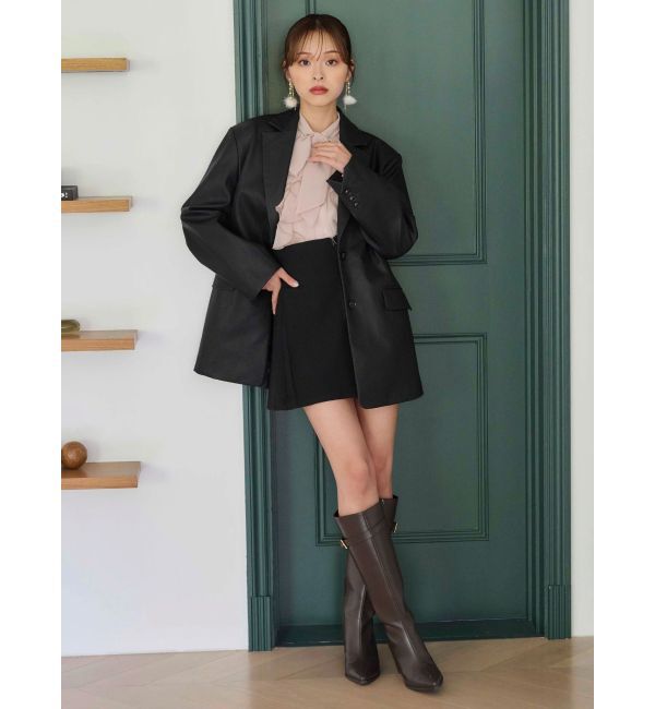 MERCURYDUO「シフォンラッフルフリルボウタイブラウス」|シャツ・ブラウス|