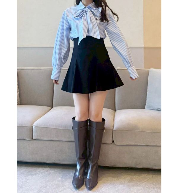 MERCURYDUO「U.S. POLO ASSN.別注ビッグリボンボリュームスリーブシャツ」|シャツ・ブラウス|