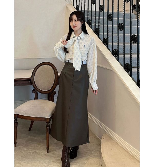 MERCURYDUO「U.S. POLO ASSN.別注ビッグリボンボリュームスリーブシャツ」|シャツ・ブラウス|