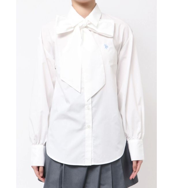 MERCURYDUO「U.S. POLO ASSN.別注ビッグリボンボリュームスリーブシャツ」|シャツ・ブラウス|