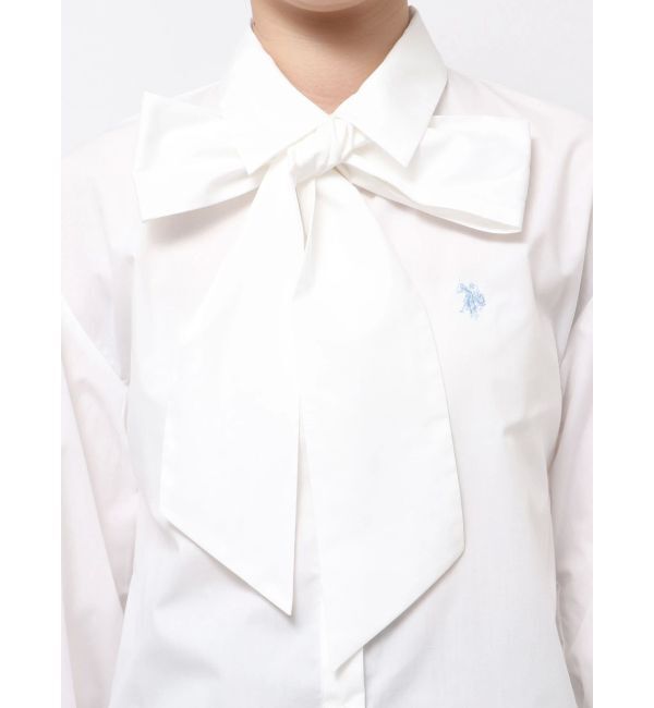 MERCURYDUO「U.S. POLO ASSN.別注ビッグリボンボリュームスリーブシャツ」|シャツ・ブラウス|