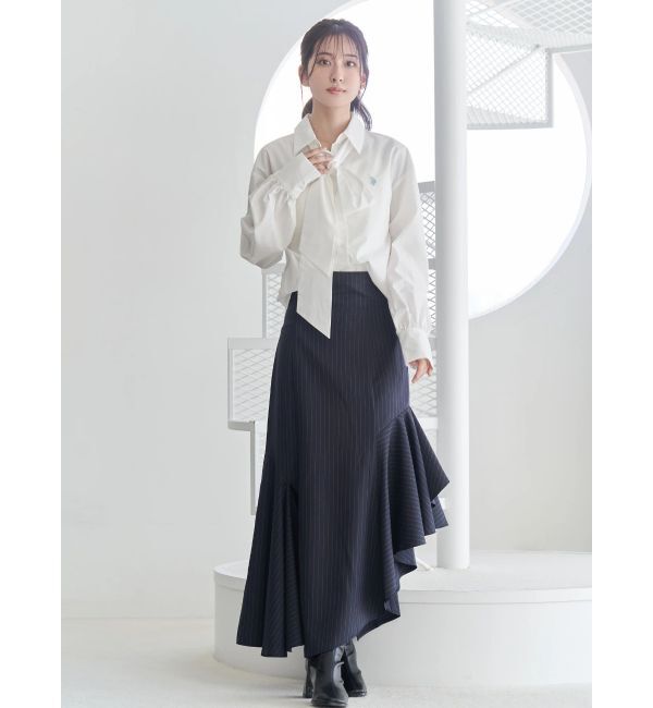 MERCURYDUO「U.S. POLO ASSN.別注ビッグリボンボリュームスリーブシャツ」|シャツ・ブラウス|