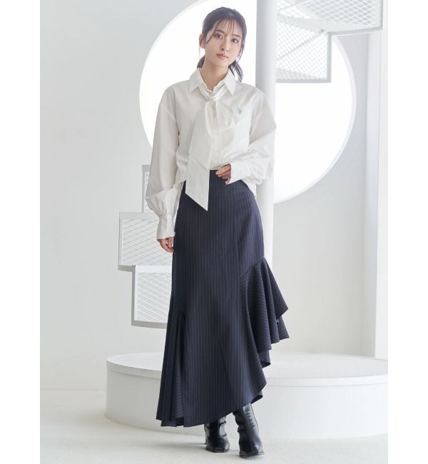 MERCURYDUO「U.S. POLO ASSN.別注ビッグリボンボリュームスリーブシャツ」|シャツ・ブラウス|