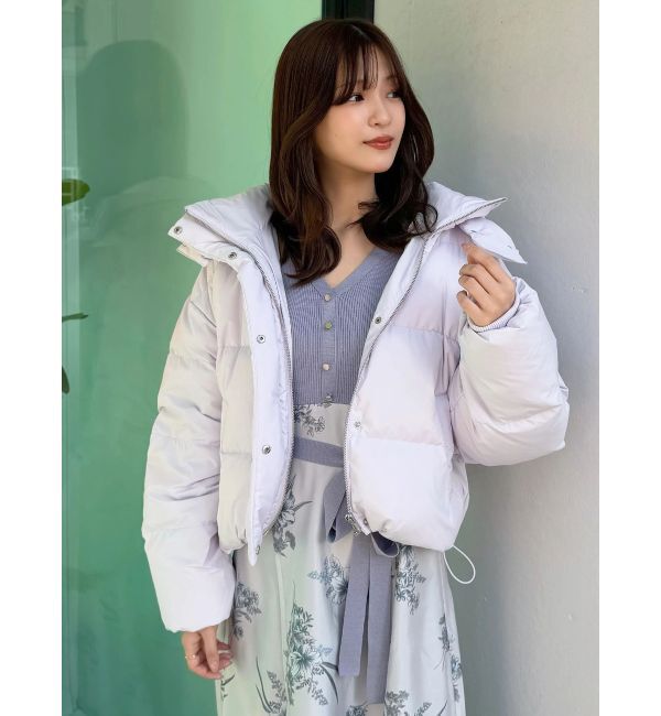 MERCURYDUO「ブーケ花柄ニットドッキングワンピース」|ワンピース|