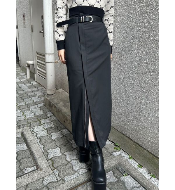 MURUA「ZIPスリットナロースカート」|スカート|