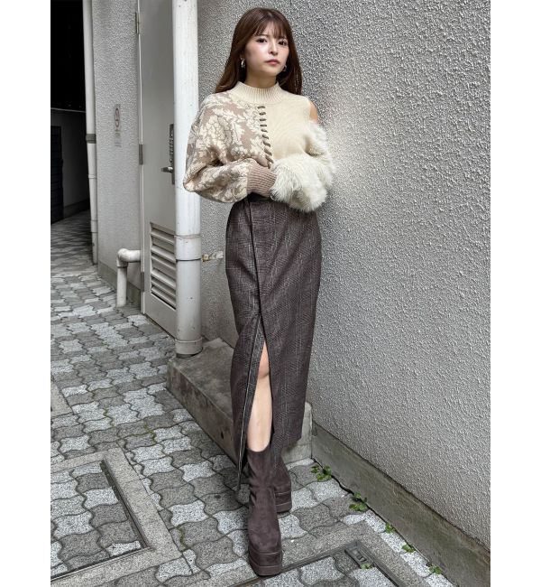 MURUA「ZIPスリットナロースカート」|スカート|