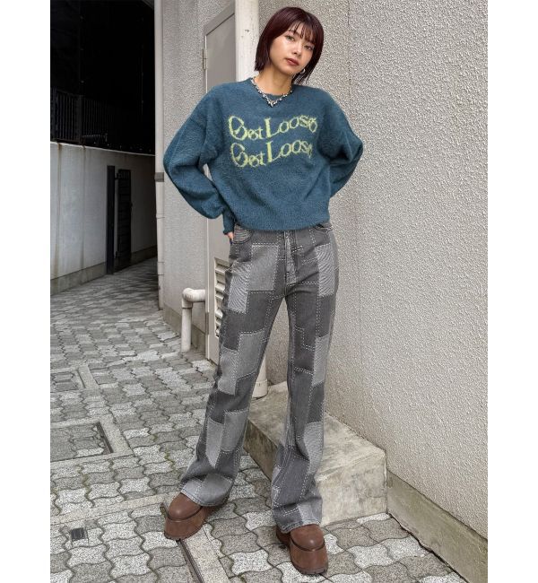 MURUA「ミニシャギーロゴニット」|ニット・セーター|