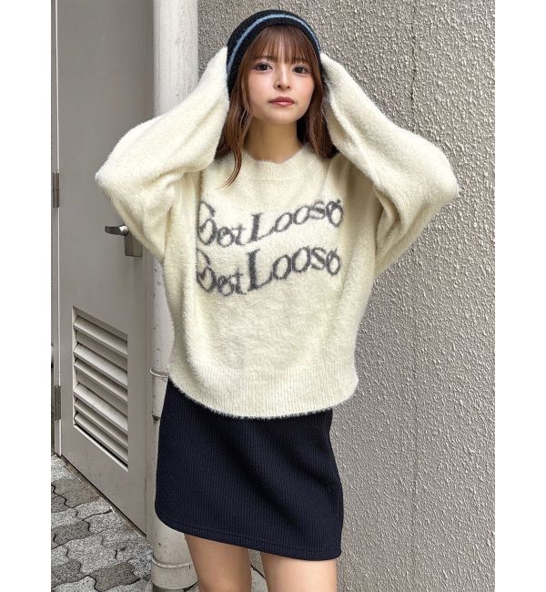 MURUA「ミニシャギーロゴニット」|ニット・セーター|