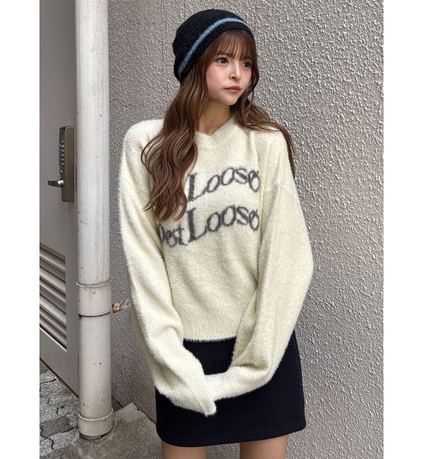MURUA「ミニシャギーロゴニット」|ニット・セーター|