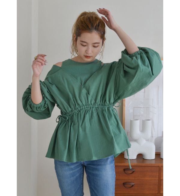 Ungrid「レイヤードデザインボリュームブラウス」|シャツ・ブラウス|