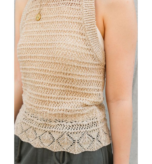 Ungrid「テープヤーンアメスリニットタンクトップ」|タンクトップ|