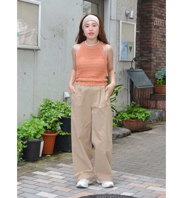 Ungrid「テープヤーンアメスリニットタンクトップ」|タンクトップ|