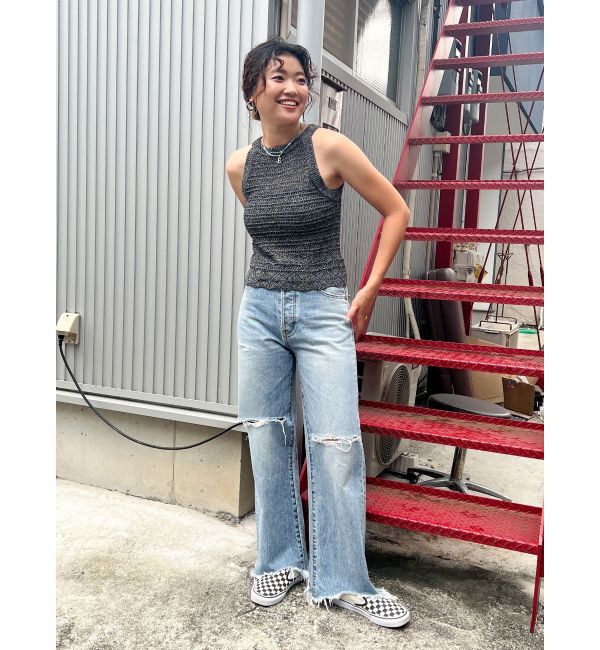 Ungrid「テープヤーンアメスリニットタンクトップ」|タンクトップ|