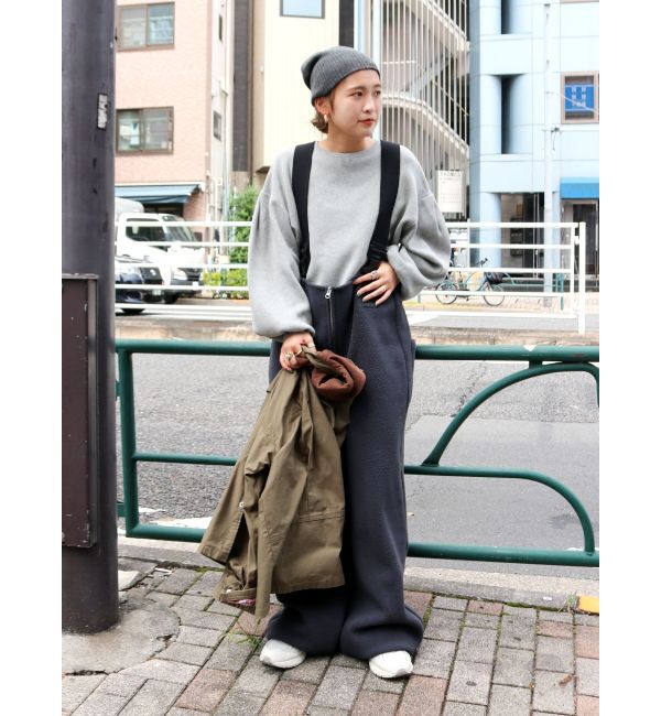 Ungrid「【WEB限定】スリーブタックスウェットライクルーズニット」|ニット・セーター|