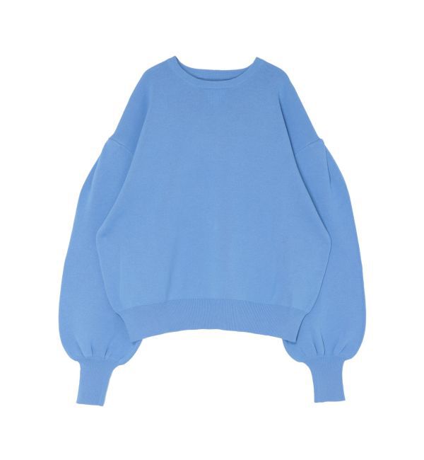 Ungrid「【WEB限定】スリーブタックスウェットライクルーズニット」|ニット・セーター|