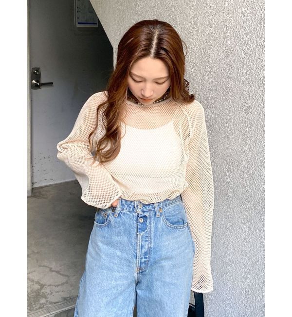 Ungrid「メッシュロングスリーブTee」|Tシャツ・カットソー|