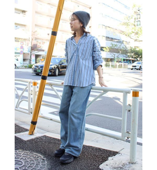 Ungrid「【WEB限定】ストライプルーズシャツ」|シャツ・ブラウス|