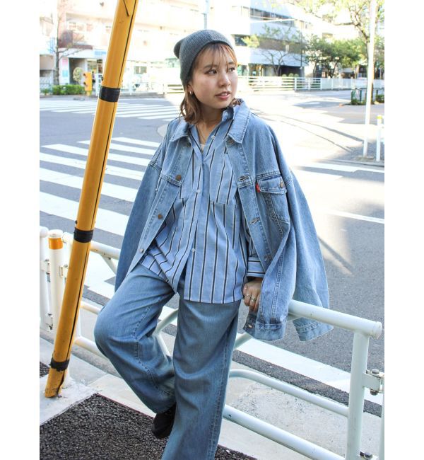 Ungrid「【WEB限定】ストライプルーズシャツ」|シャツ・ブラウス|