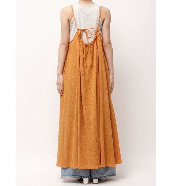 Ungrid「バックオープンギャザーキャミワンピース」|ワンピース|