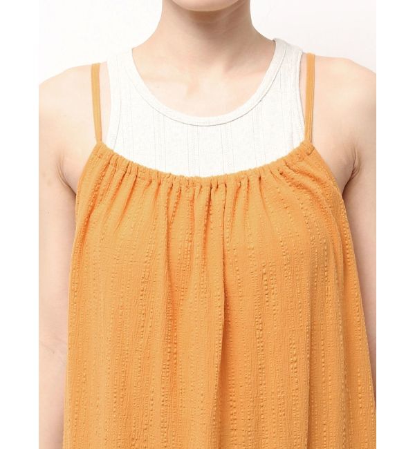 Ungrid「バックオープンギャザーキャミワンピース」|ワンピース|