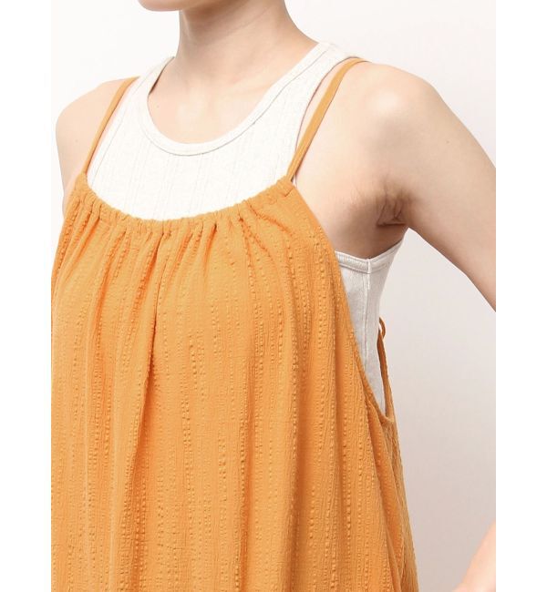 Ungrid「バックオープンギャザーキャミワンピース」|ワンピース|