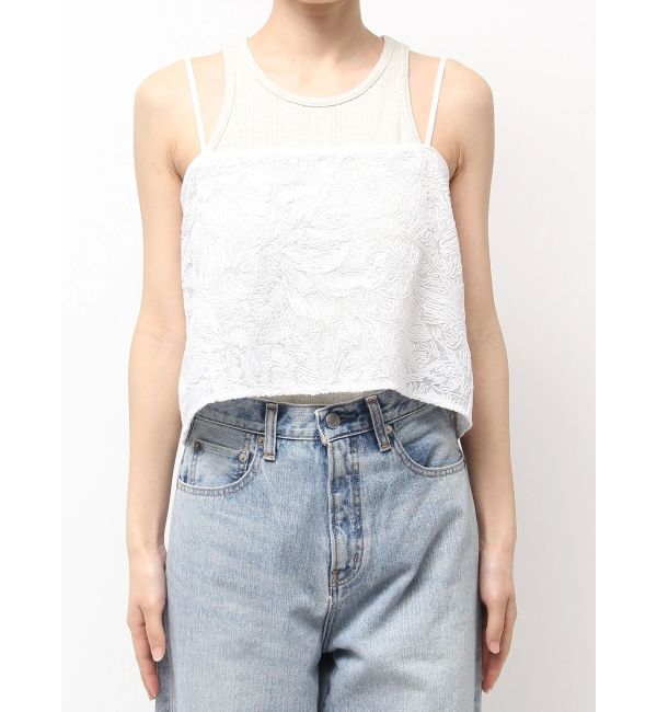 Ungrid「テープ刺繍キャミソール」|キャミソール|
