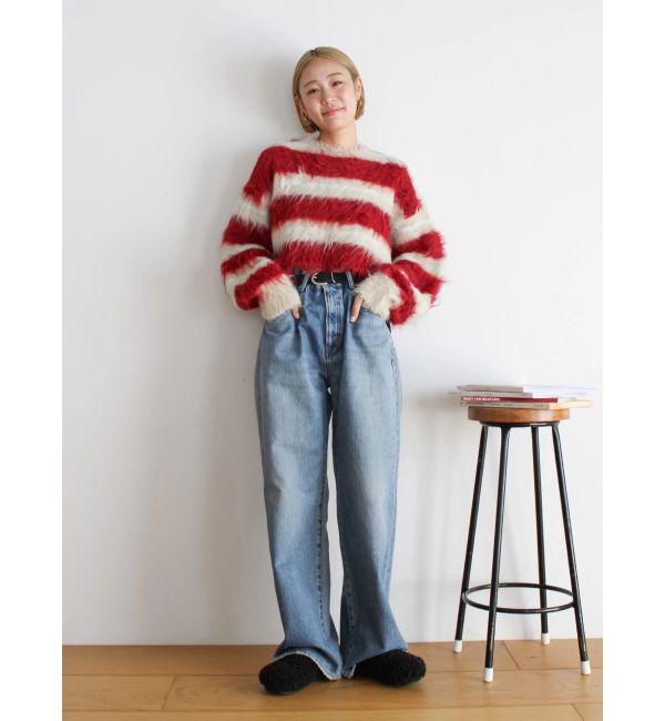 Ungrid「シャギーボーダールーズニット」|ニット・セーター|