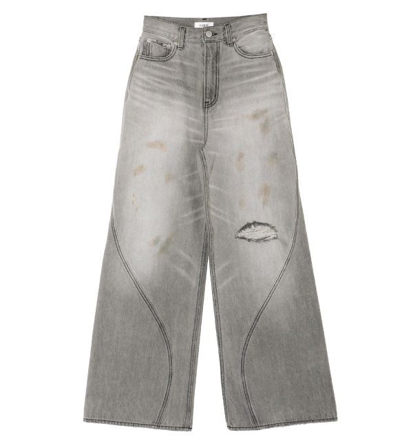 EVRIS「グランジルーズワイドデニムパンツ」|デニム|