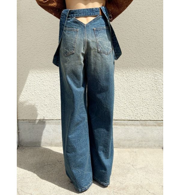 EVRIS「2WAYサロペットワイドデニムパンツ」|デニム|