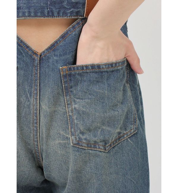 EVRIS「2WAYサロペットワイドデニムパンツ」|デニム|