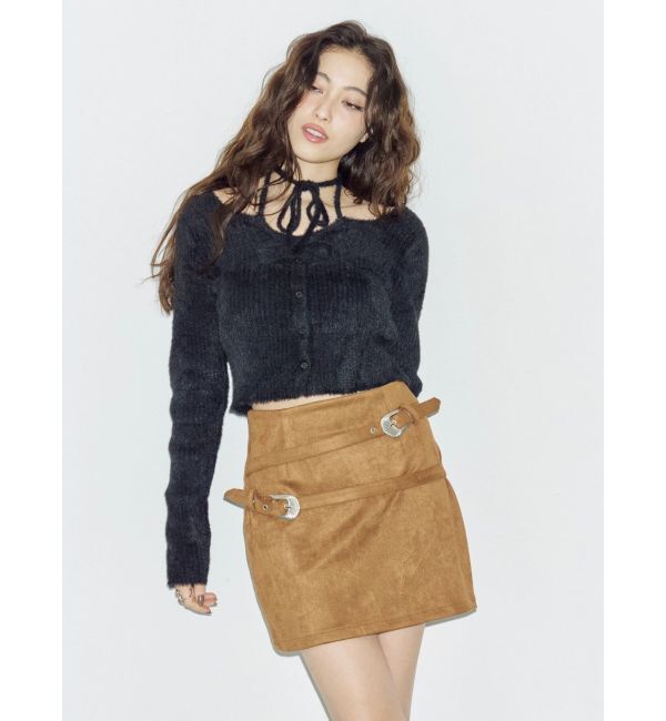 EVRIS「ダブルバックルベルトミニスカート」|スカート|