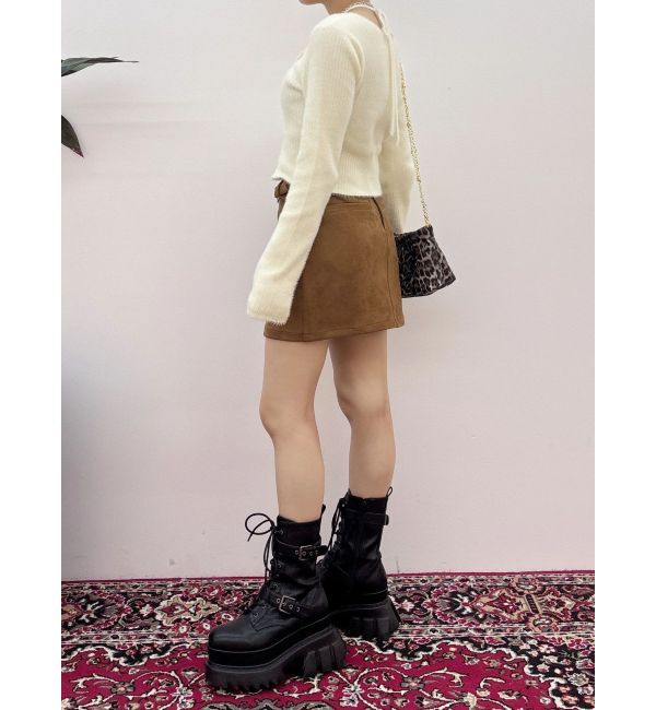 EVRIS「ダブルバックルベルトミニスカート」|スカート|