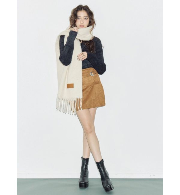 EVRIS「ダブルバックルベルトミニスカート」|スカート|