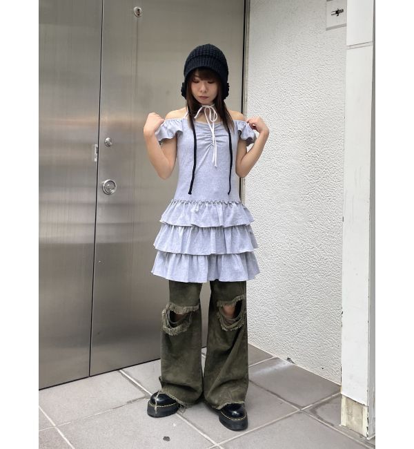 jouetie「フレンチスリーブフリルワンピース」|ワンピース|