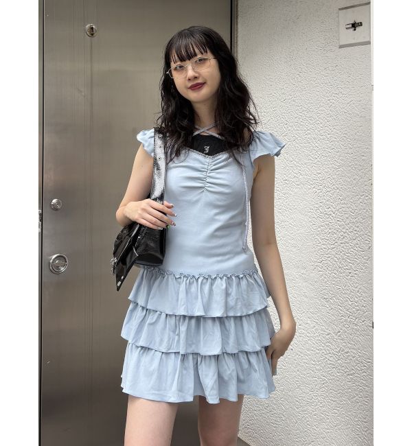 jouetie「フレンチスリーブフリルワンピース」|ワンピース|