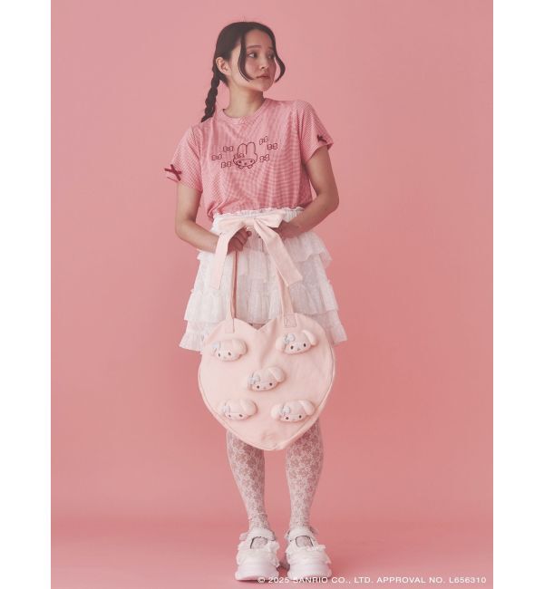 merry jenny「【メロクロコラボ】My Melody heart tote bag(PINK)」|トートバッグ|