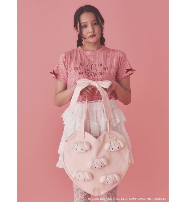 merry jenny「【メロクロコラボ】My Melody heart tote bag(PINK)」|トートバッグ|