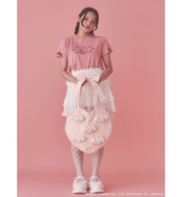 merry jenny「【メロクロコラボ】My Melody heart tote bag(PINK)」|トートバッグ|