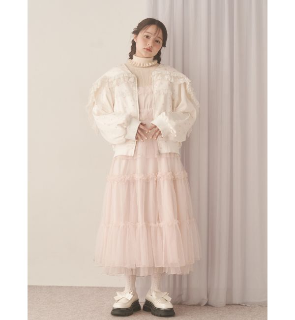 merry jenny「ribbonセーラーサテンブルゾン」|ブルゾン・スタジャン|