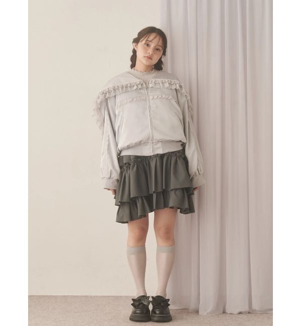 merry jenny「ribbonセーラーサテンブルゾン」|ブルゾン・スタジャン|