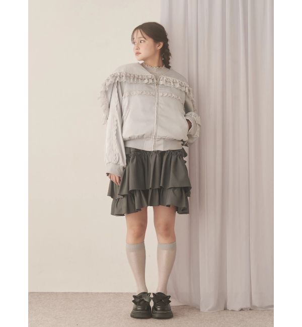 merry jenny「ribbonセーラーサテンブルゾン」|ブルゾン・スタジャン|