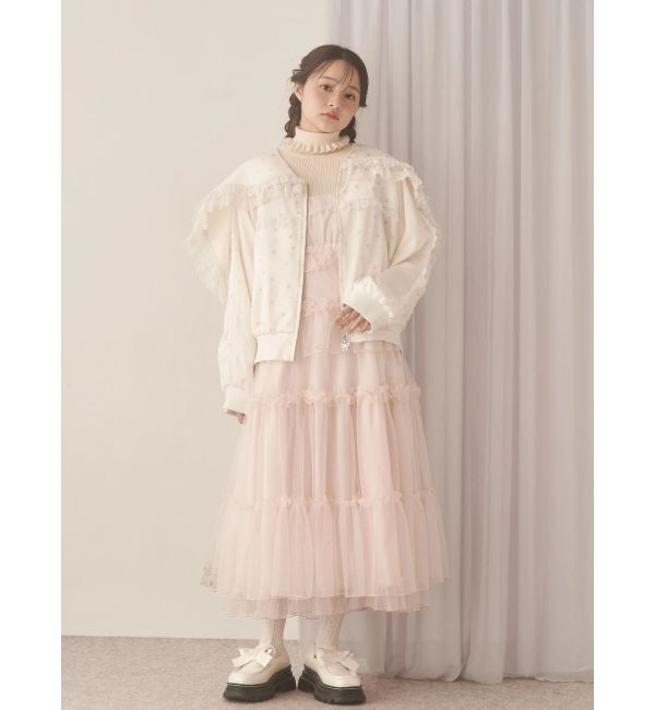 merry jenny「ribbonセーラーサテンブルゾン」|ブルゾン・スタジャン|