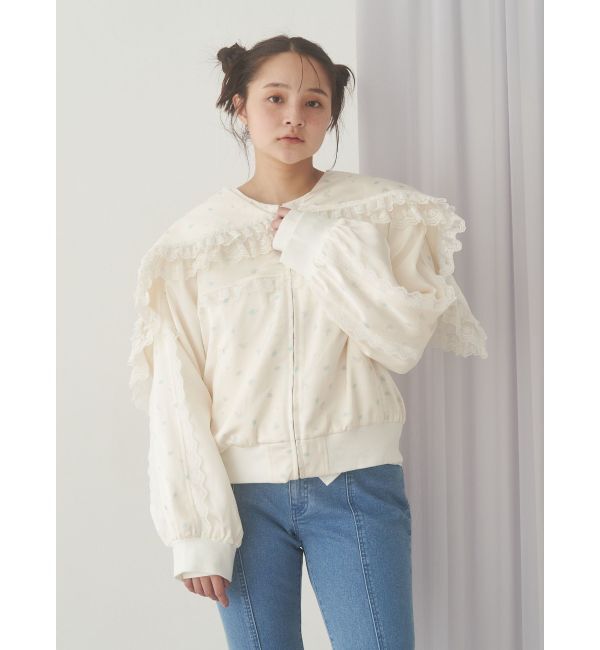 merry jenny「ribbonセーラーサテンブルゾン」|ブルゾン・スタジャン|