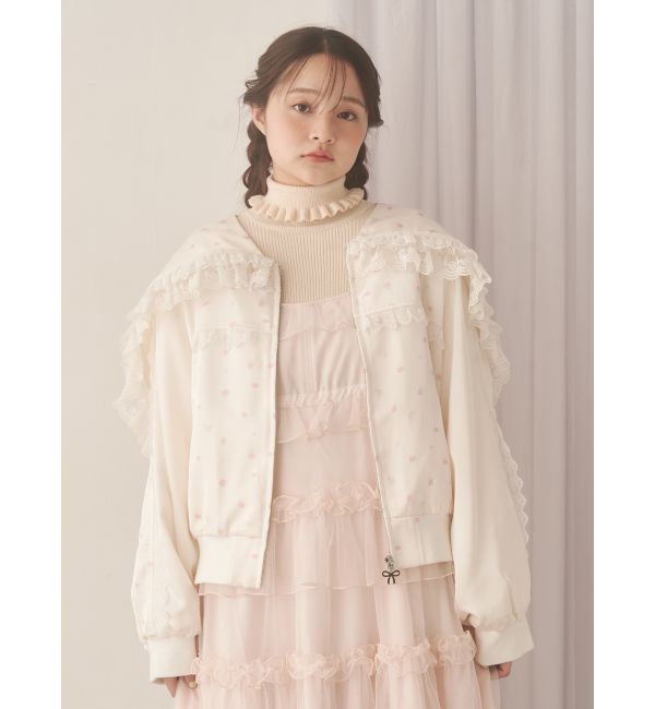 merry jenny「ribbonセーラーサテンブルゾン」|ブルゾン・スタジャン|