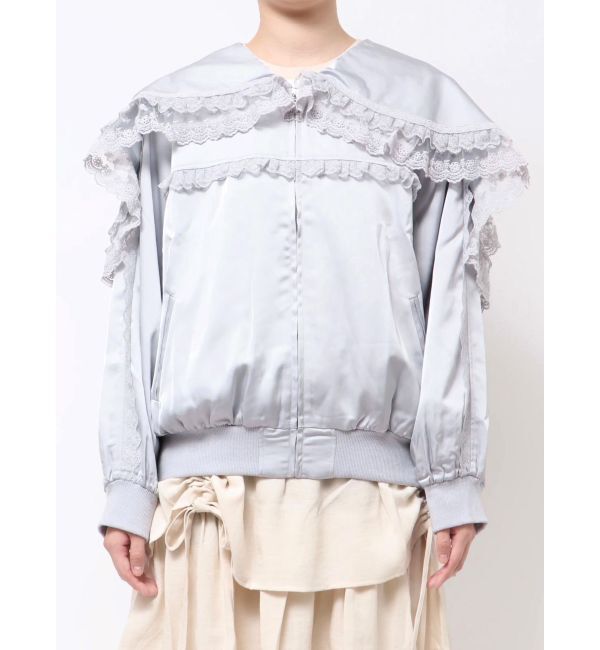 merry jenny「ribbonセーラーサテンブルゾン」|ブルゾン・スタジャン|